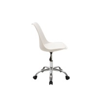 Silla de Oficina Ergonómica en Color Blanco - 93-80x57x48 cm, Comodidad y Estilo Moderno para Trabajo y Estudio.