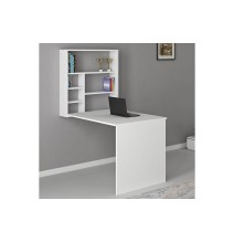 Escritorio plegable,  mesa de estudio plegable de pared blanco 63x90x154cm